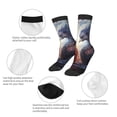 thumbnail image 3 of Goofa Red And White Fire Bird Pattern Children's Crew Socks, Kids' Daily Wear and Sports Socks, Breathable Socks, Sports Socks, Moisture-Wicking Socks for Children, 3 of 6