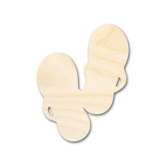 Unfinished Wood Flip Flops Silhouette | DIY Summer Beach Craft Cutout 30" / 3/4"