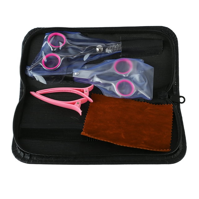 Kit De Tijeras De Peluquero, Juego De Tijeras De Peluquero Para El Hogar, Corte De Cabello Profesional, Peine De Cizalla Texturizante De Acero Inoxidable Con Clips Para Salón De
