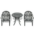 thumbnail image 2 of 3-Piece Cast Aluminum Patio Furniture Set with Weather-Resistant Cushions, Durable Outdoor Seating for Garden, Deck or Poolside (Random Colors), 2 of 9