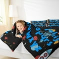 thumbnail image 4 of Feelyou Outer Space Planet Full Size Comforter Sets, Cartoon Rosket Print Bedding Comforter Set, Teens Boys Girls Kids Reversible Bedding Sets, Super Cozy Room Decor, 3-Piece, 4 of 8