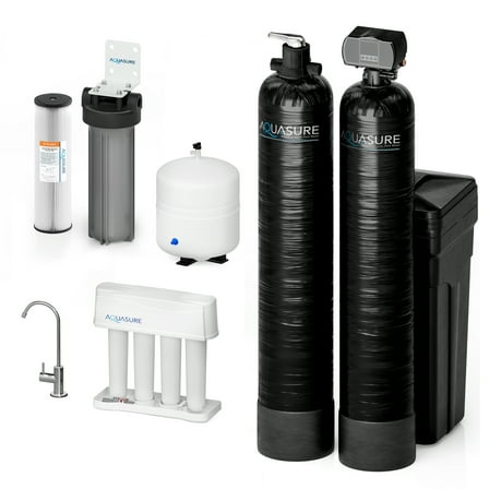 Aquasure Signature Elite Whole House Water Treatment System with 32,000 Grain Water Softener