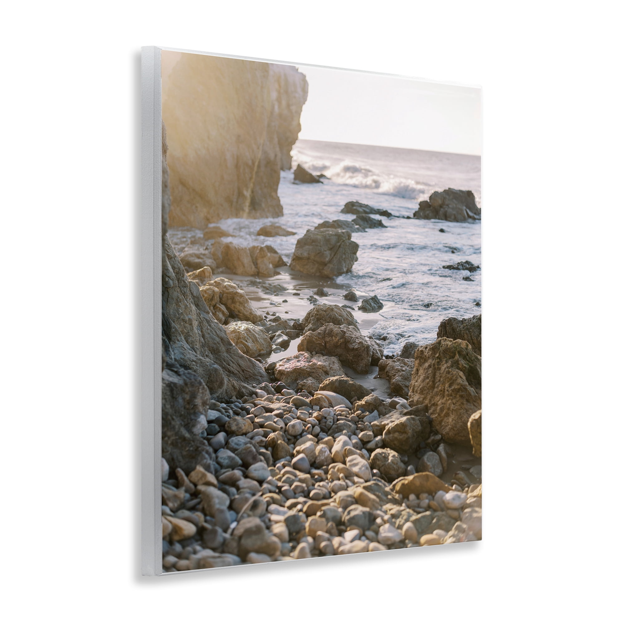 Stupell Industries Rocky Coast Waves Landscape Photography Unframed Art Print Wall Art, 11 x 14