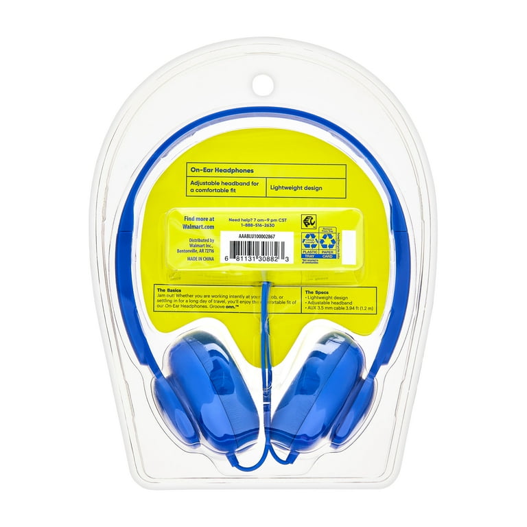 onn Wired On-Ear Headphone- Blue - Walmart.com onn Wired On-Ear Headphone- Blue - Walmart.com