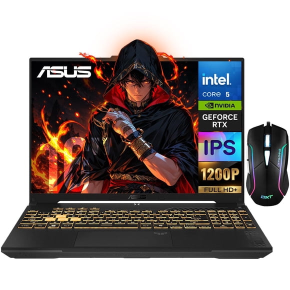 Laptop Gamer ASUS TUF Gaming F16 GeForce RTX 3050 Core 5 210H 24GB SSD 1TB 16" Teclado Español Mouse DXT Gaming