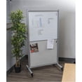 thumbnail image 6 of Store Rolling Mobile Magnetic Whiteboard Room Divider Dry Erase Board for Home or Classroom (Combo Whiteboard/Tackboard, 40" W x 72" H), 6 of 9