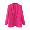 thumbnail image 5 of Baberdicy Blazer Jackets for Women, Women's Casual Suit Jackets Suit Long Sleeve Lapel Open Front Business Office Jackets Womens Blazer Hot Pink, 5 of 9
