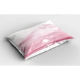 thumbnail image 2 of Ambesonne Pink Pillow Sham 2 Pack, Sunrise Birds Horizon Art, 30"x20", Pink White, 2 of 3