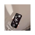 thumbnail image 3 of 1pc Glossy Black & Silver Five-Star Pattern Phone Case For Apple Iphone, 3 of 4