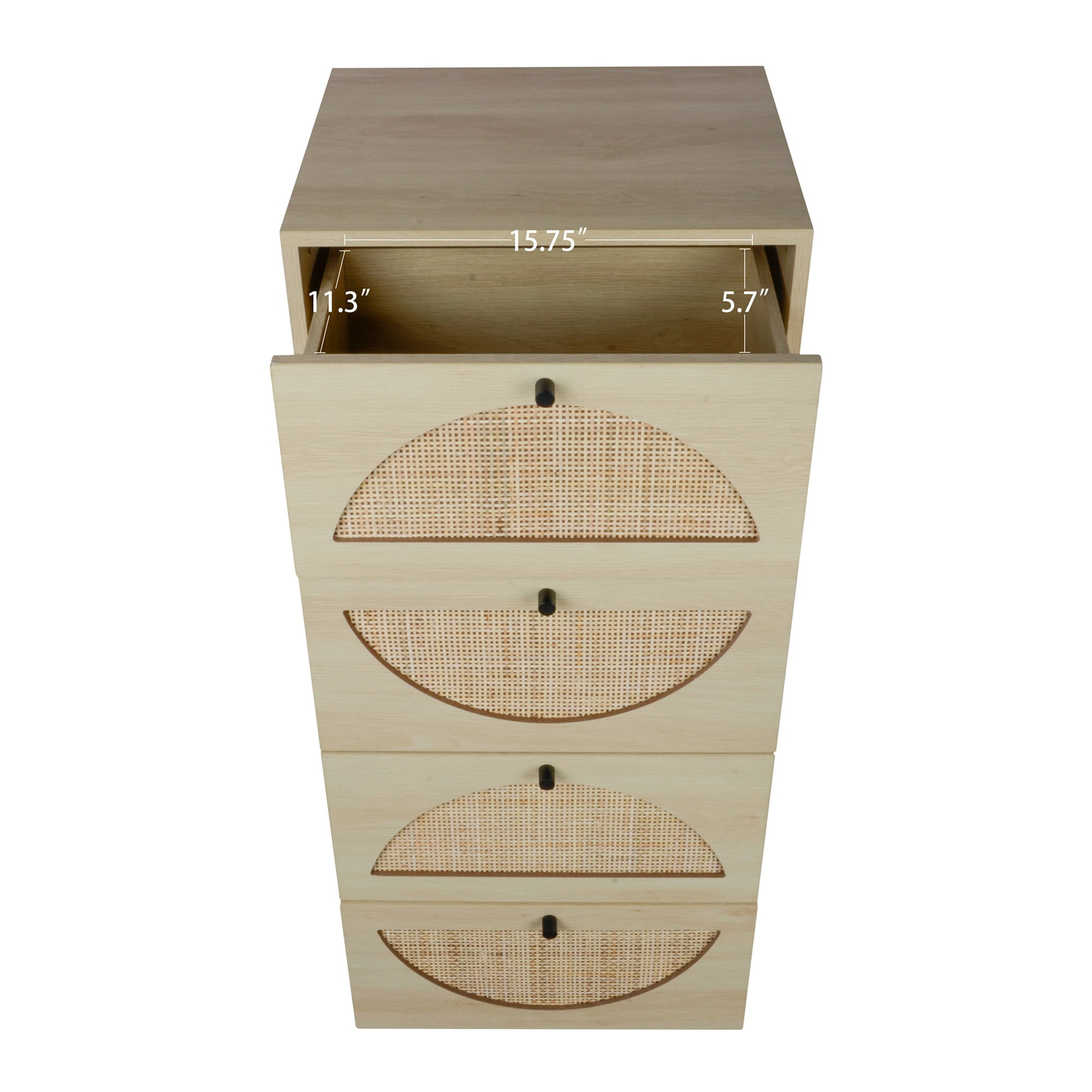 Resenkos Natural Rattans 4-Drawer Dresser for Bedroom Diversified Storage Organizer Resenkos Natural Rattans 4-Drawer Dresser for Bedroom Diversified Storage Organizer