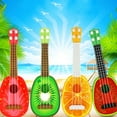 thumbnail image 3 of Fruit Children Small Guitar Toy Baby Play Music fruit ukulele; Ukulele Educational Learning Musical Instrument Toy,Color 1, 3 of 9