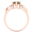 thumbnail image 4 of 1.72 ct Round Cut Simulated Champagne Diamond Three-Stone Engagement Ring for Women in 18K Rose Gold, 4 of 5