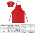 thumbnail image 2 of TOPTIE Kids Apron and Chef Hat Set, Adjustable Cotton Child Cooking Kitchen Apron, S-XXL-Red-M, 2 of 8