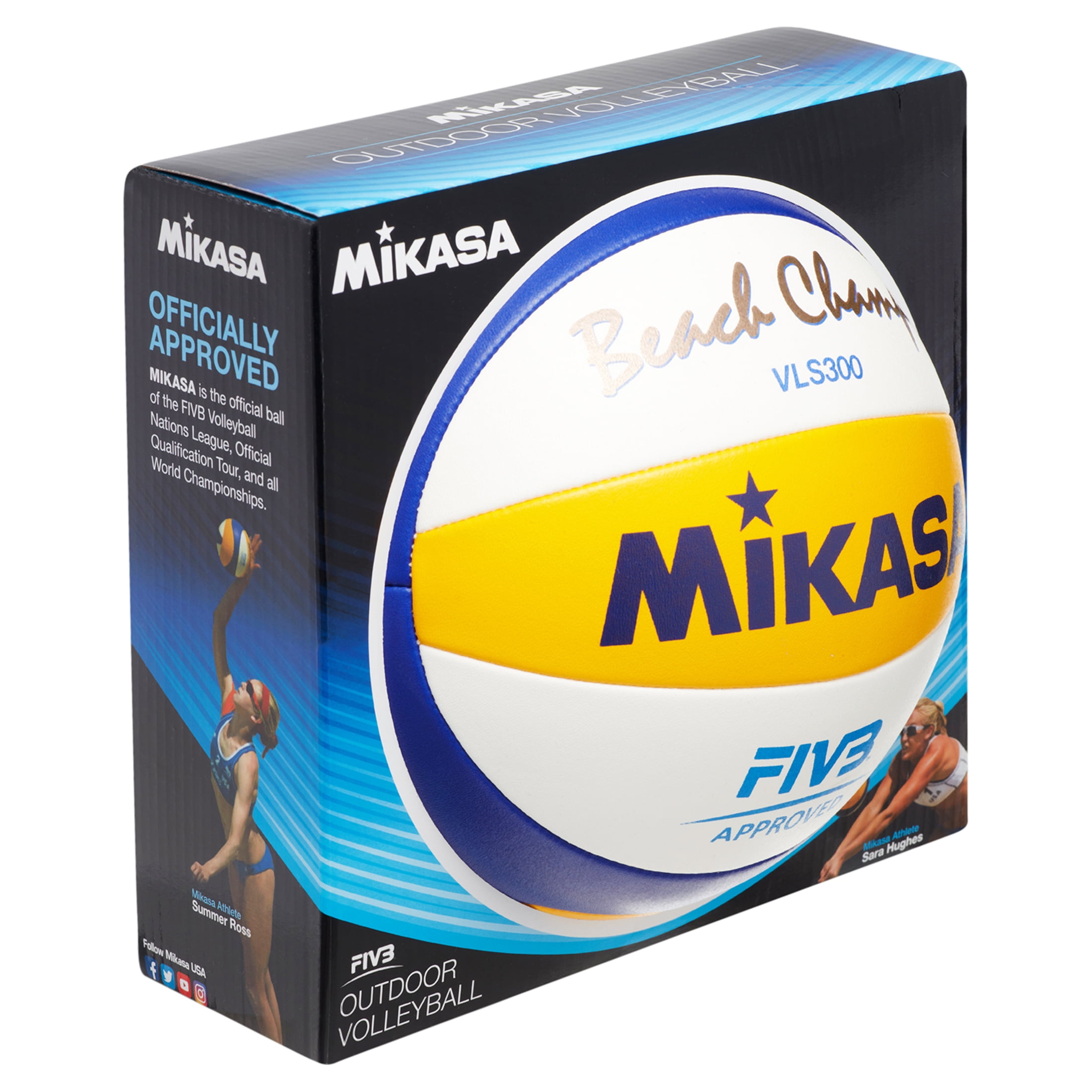 MIKASA VLS300-BEACH CHAMP-OFFICIAL FIVB OUTDOOR GAME VOLLEYBALL 