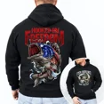 thumbnail image 4 of Unisex Funny Bass Fishing Hoodie – Fish Around Find Out – Hooked On Freedom Unisex Hoodie – Patriotic Fishing Sweatshirt – Gift For Fishermen & Fisherwomen Hoodie, 4 of 6