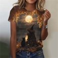 thumbnail image 6 of ClodeEU Women's Halloween Printed T Shirt, Short Sleeved Round Neck Top ,Women's Plus XXXL, 6 of 6