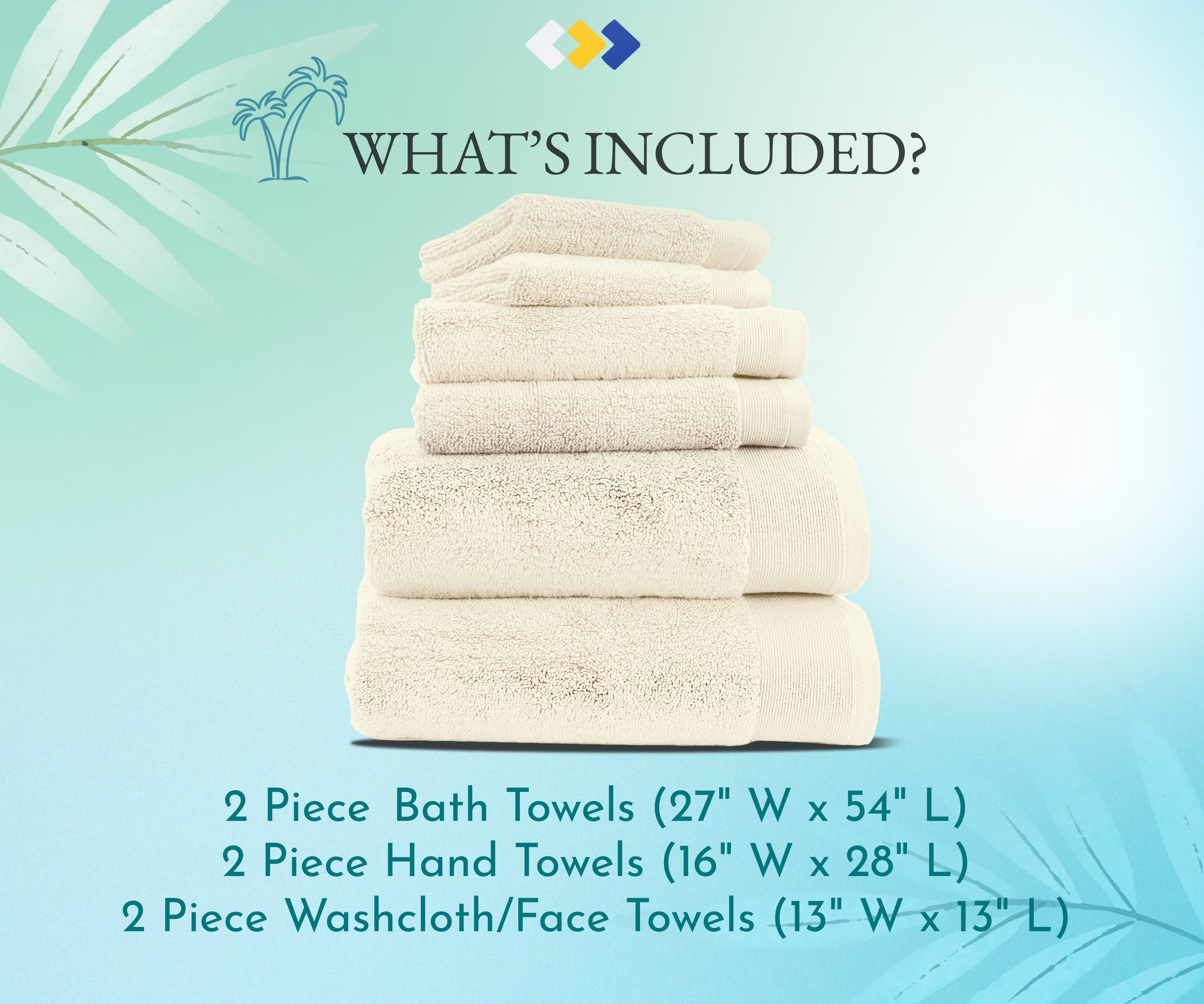 3-Pack Mystery Deal: Ultra-Soft Bathroom Towels - 54 x 27 100% Cotton  Large Bath Towels