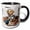 Black/White, variant on 3drose, Funny Cute Cool Abstract Yellow Labrador Retriever Dog Bowling, 15oz Two-tone Yellow Mug