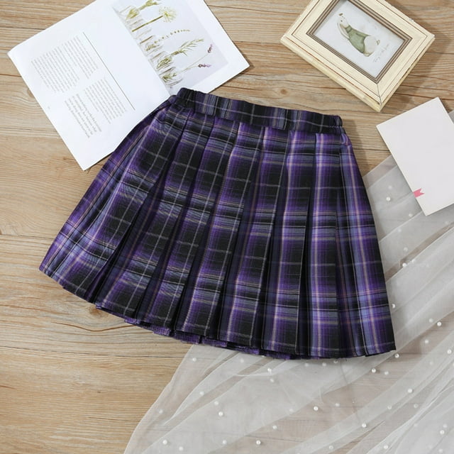 HUITKMM Jupes pour Filles Robe de Performance Preppy pour Enfants Jupe Complète Jupe pour Filles 4-5 Ans