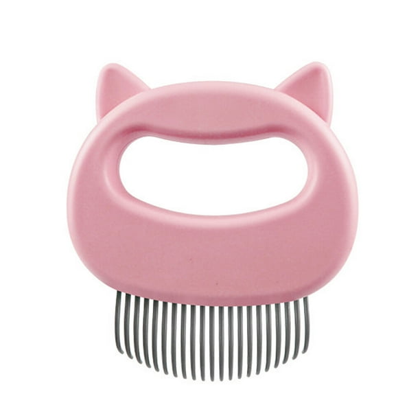 Greeniant Suministros para mascotas, peine para gatos, depilación, cepillo para desprendimiento de pelo en forma de concha, mango Adorable, Type11 NO11