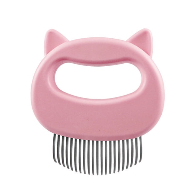 Peine para gatos Billuyoard depilación cepillo para el pelo en forma de concha mango adorable