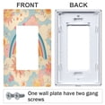 thumbnail image 3 of Yayeee Rocker Switch Wall Plate 3-Gang 6.5"x4.6" Home Decorative Outlet Cover, Pink Retro Sun, 3 of 6
