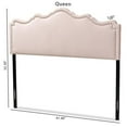 thumbnail image 6 of Bowery Hill Contemporary Velvet Queen Headboard in Light Pink, 6 of 6