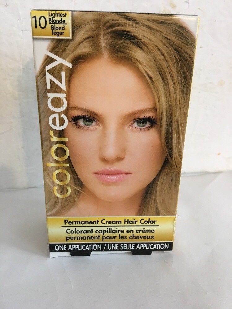Coloreazy Permanent Cream Hair Color Lightest Blonde 10 Nip Ships