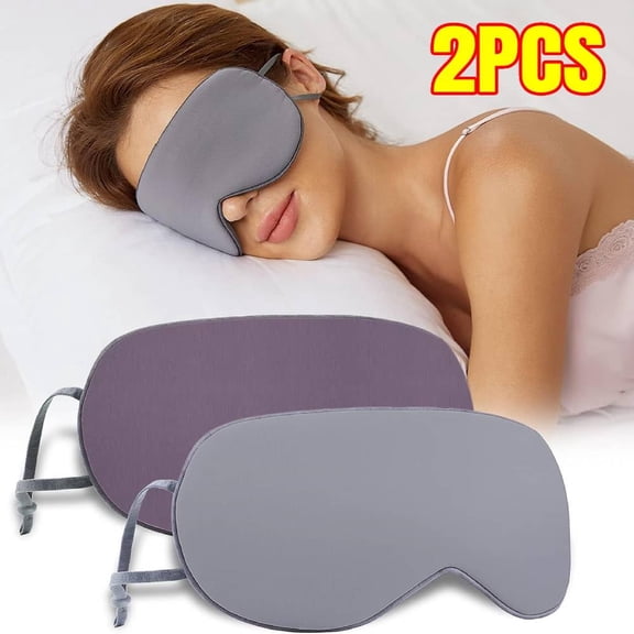 2 Pack Sleeping Mask, Warm, Cool Double-Sided Use of Sleep Mask, Super Soft Blindfold with Adjustable Strap, Block Out Light