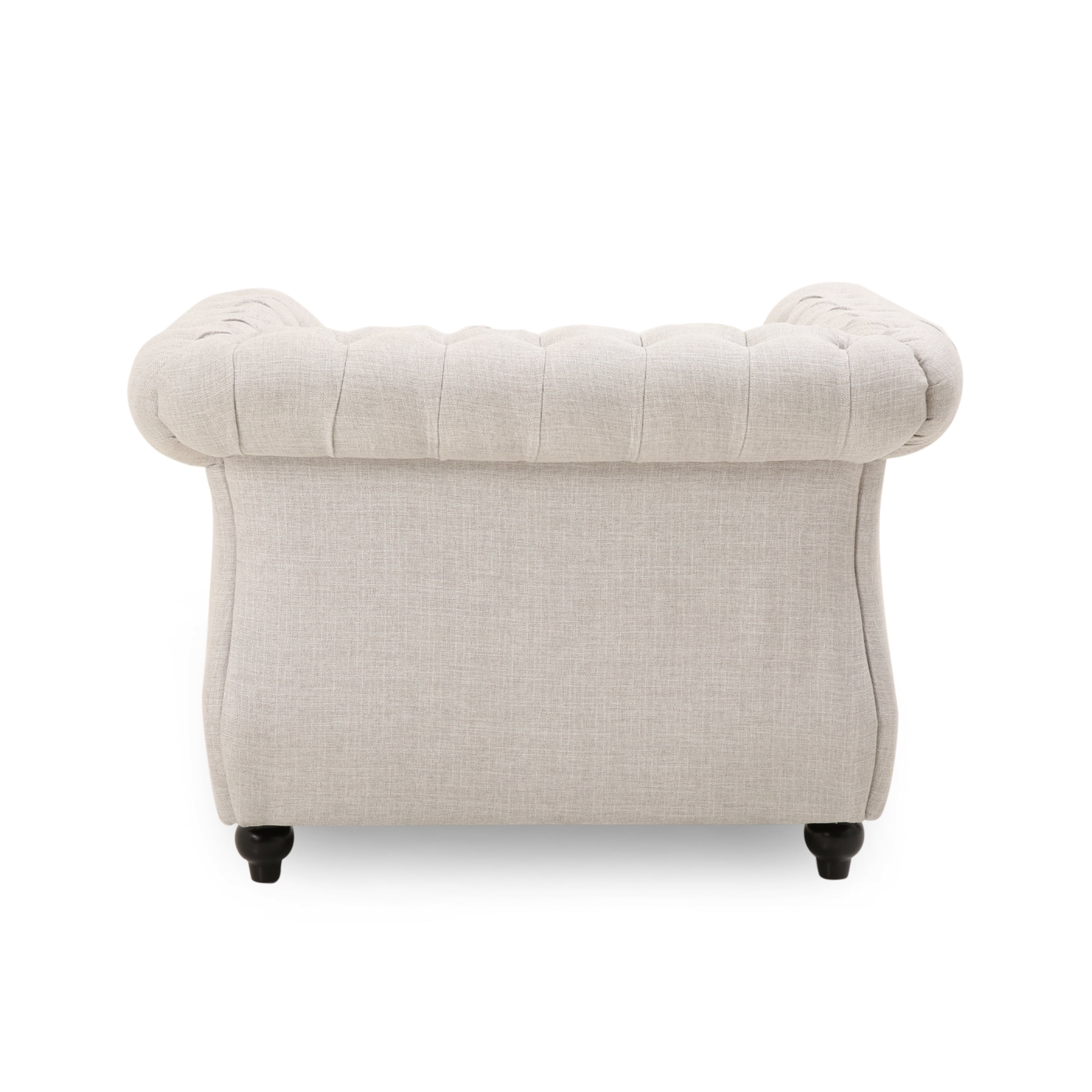 Noble House Millie Indoor Contemporary Tufted Fabric Club Chair, Beige