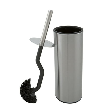 - Bath Bliss Deluxe Curved Toilet Brush With Satin Canister
