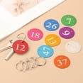 thumbnail image 4 of 50PCS Number Tags 1-50, Number Key Tags Aluminum Numbered Tags Metal Key Tags Keychain with Key Rings for Organizer Field Sales Hangers Clothes Labels ID Tag, Red, 4 of 6