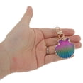 thumbnail image 4 of Unique Bargains Fashion Pearl Leopard Print Shell Style 4 Handbag Charm Green, Rose Red 1 Pc, 4 of 5