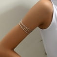 thumbnail image 2 of Boho Spiral Upper Arm Bracelet Cuff Bangle for Women Gold Silver Angel Wings Bohemian Open Upper Arm Bangle Bracelet Adjustable Armband Jewelry-CUFF SR, 2 of 2