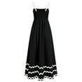 thumbnail image 2 of IBTOM CASTLE Women's Summer Casual Dress Spaghetti Long Maxi Sundress Elegant Empire Waist Beach Trendy Weeding Guest Dress S Black, 2 of 8