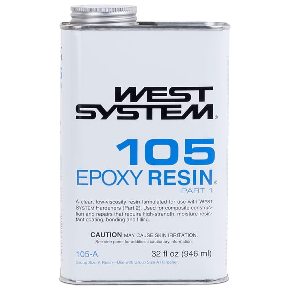 Resina epoxídica West System 105-A Transparente Amarillo Pálido