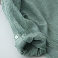 thumbnail image 4 of Lightweight Women's Linen Sunscreen Shirt Japanese Style Loose Fit 3/4 Sleeve Stand Collar Blouse For Summer Casual Wear Sun Protection Clothing Women Sun Protection Shirts for Women, 4 of 7