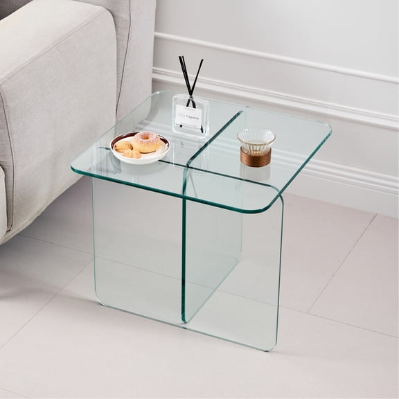Clear Glass Game Table / Used in Home and Business / Has Rounded Corners