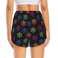 thumbnail image 2 of Lsque Rainbow Snowflake Printed Women's Running Shorts with Liner Pockets,Elastic Quick Dry Workout Athletic Gym Yoga Shorts,Womens High Waist Shorts-XX-Large, 2 of 9