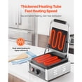 thumbnail image 2 of KFFKFF Commercial Panini Grill, 1800W Electric Sandwich Panini Maker, Stainless Steel Sandwichs Press Grill with Handle and Temp Control, 8.8x9 in Flat Enamel Plate, 2 of 9