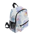 thumbnail image 2 of FORMRS School Backpack with Front Zippered Pocket 12" Student Travel Daypack, Pastel Flower Pattern, 2 of 6