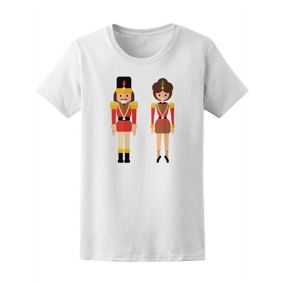 Cute Christmas Nutcrackers T-Shirt Women -Image by Shutterstock, Female Medium