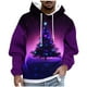 thumbnail image 2 of Sudadera con capucha para hombre, estilo casual, con cuello redondo, estampado de árbol de Navidad, manga larga, blusa de poliéster, 2 of 5