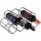 thumbnail image 1 of Botellero de metal para botellas, soporte de almacenamiento de vino independiente para encimera, protector de ahorro de espacio para vinos tintos y blancos - negro, 1 of 5