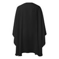 thumbnail image 6 of Womens Open Front Poncho Chiffon Wrap Shawls Cape Black One Size, 6 of 6