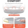 thumbnail image 4 of Office Desk Computer Chair Ergonomic Mesh Gaming Mid Back Seat with Comfy Lumbar Support Adjustable Height Swivel for Home Task (Grey), 4 of 7