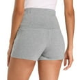 thumbnail image 3 of SHTXOZHI Women's Maternity Shorts Over The Belly Pregnancy Comfy Shorts Solid Color Pajama Shorts, 3 of 7
