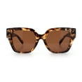 thumbnail image 4 of Womens Classy Thick Temple Plastic Horned Cat Eye Fashion Sunglasses Tortoise - Brown, 4 of 7
