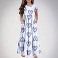 thumbnail image 2 of Sentmoon Robes Décontractées pour Filles Mode Urbaine Col Rond Robes d'Été pour Filles Imprimé Floral Hawaïen Robes de Soleil Enfants pour Vacances à la Plage 10 Ans, 2 of 6