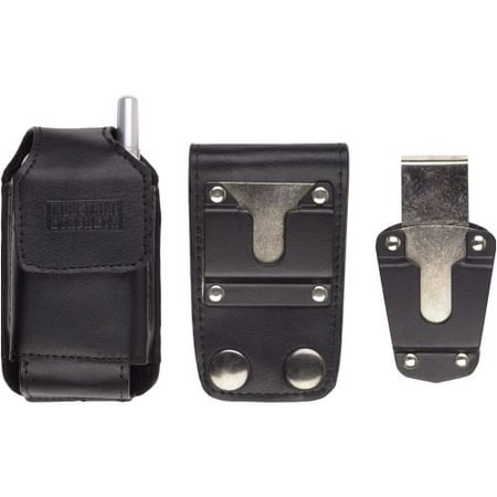 Iden Wireless Amplifier - 5 Pack -Wireless Solutions Industrial Strength Leather Pouch with Belt Loop for Motorola iDEN i455, i855, i835 - Black